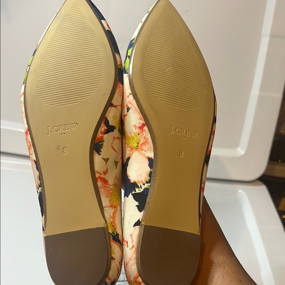 J. Crew Blue and White Floral Flats size 8 - Picture 5 of 12